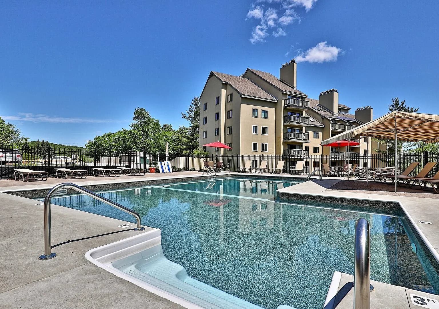 Mountain resort with pool