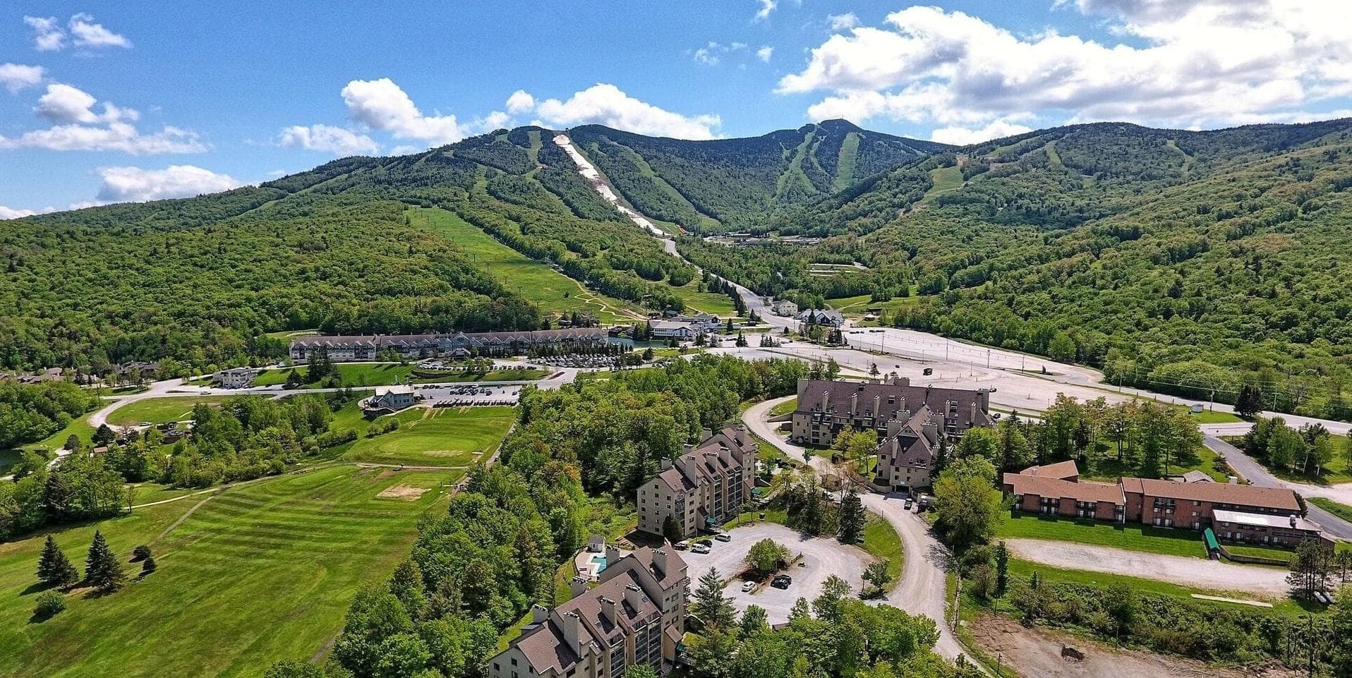 Aerial view of Killington mountain resort